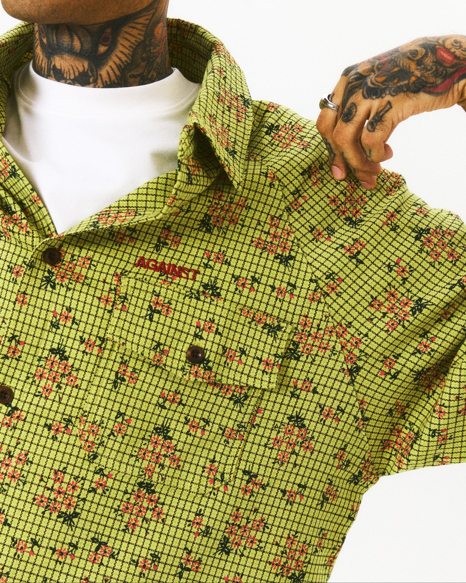 FLORAL MIGUEL SHIRT GREEN - BEV C multi label store