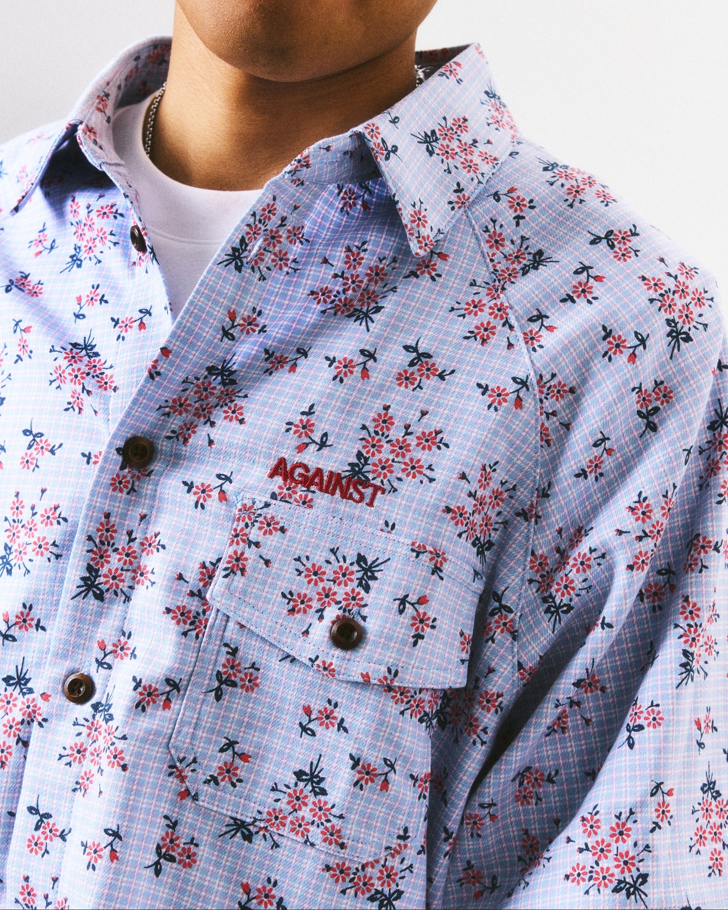 FLORAL MIGUEL SHIRT BLUE - BEV C multi label store