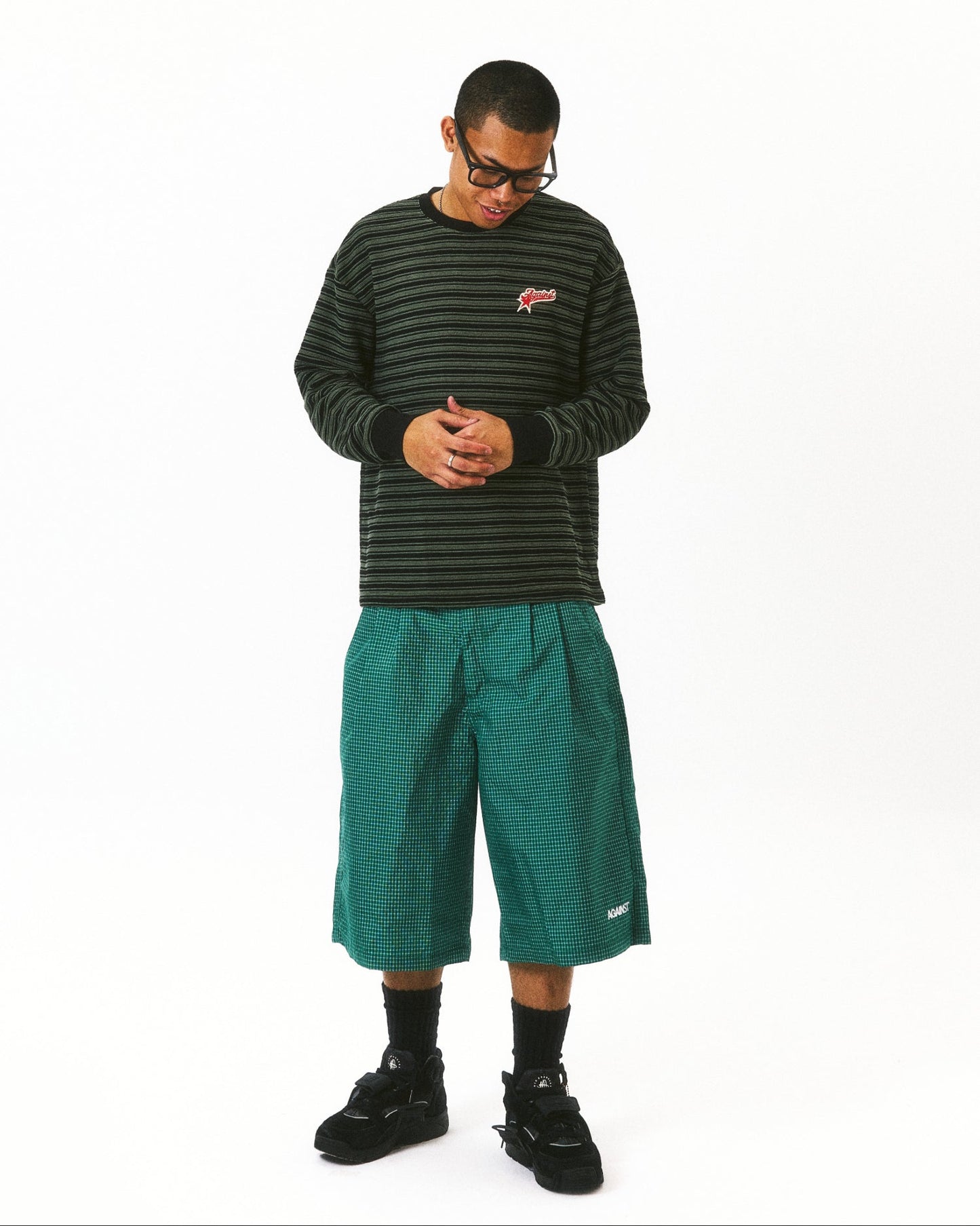 STRIPE STAR LOUNGE TEE GREEN - BEV C multi label store
