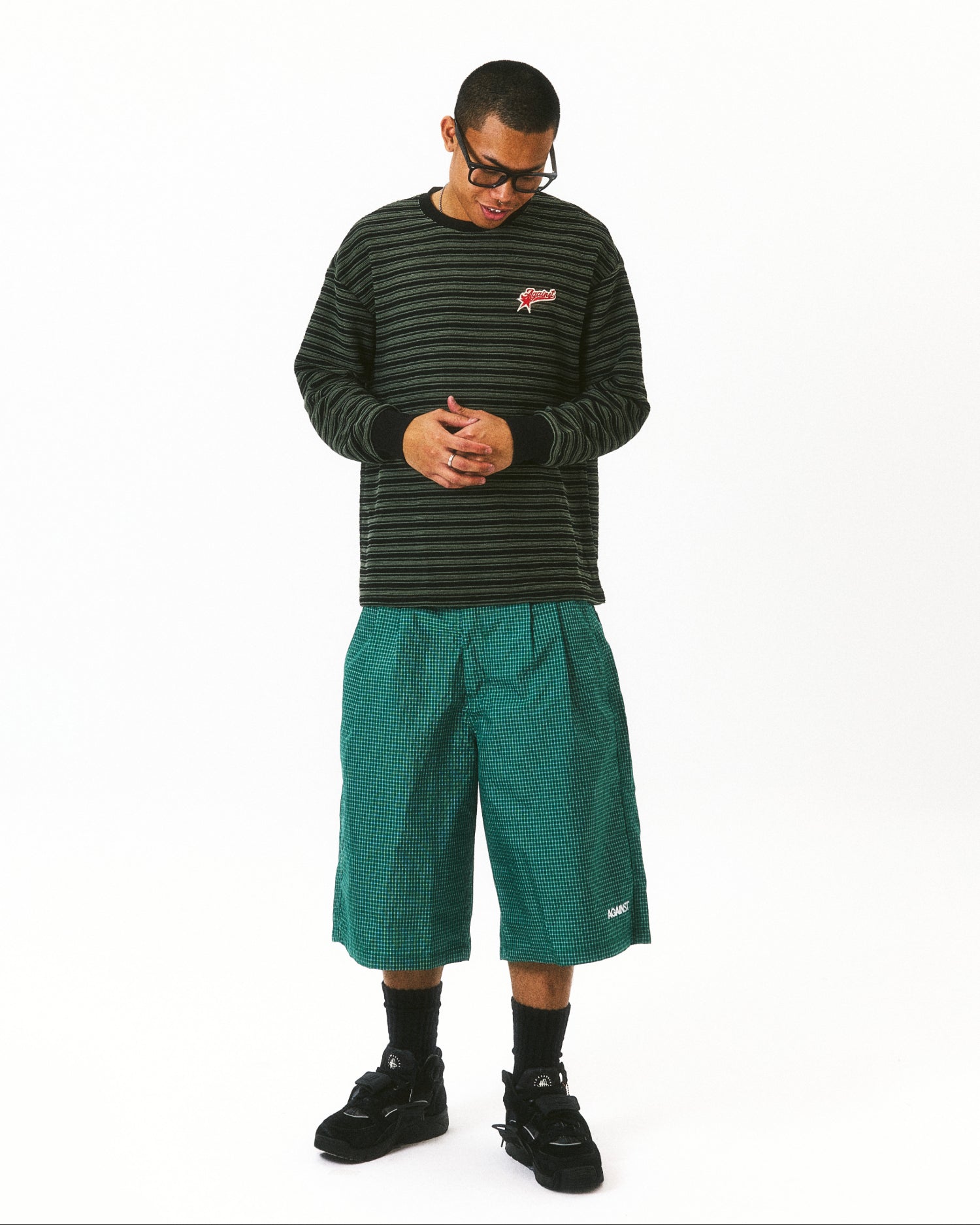STRIPE STAR LOUNGE TEE GREEN - BEV C multi label store