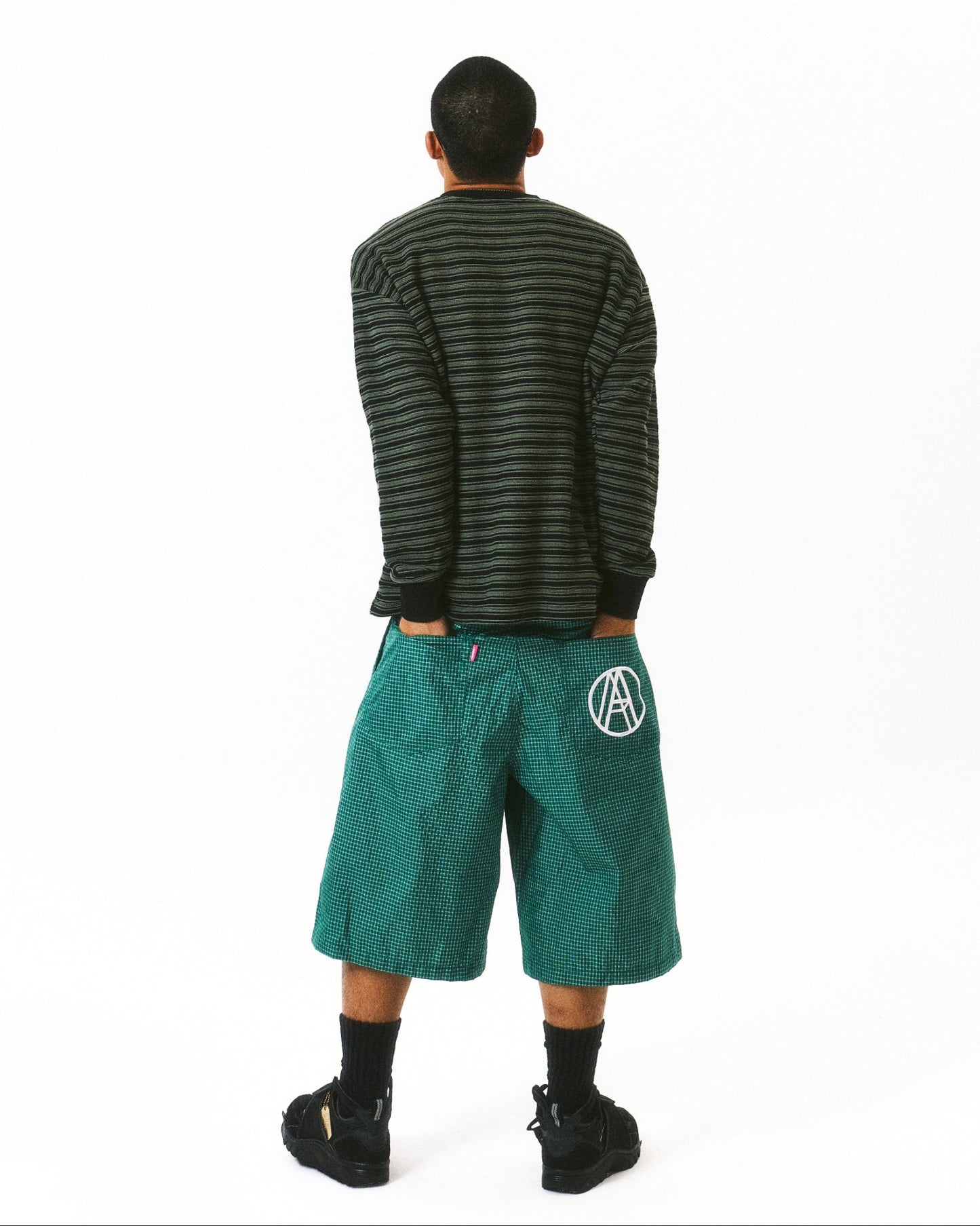 NYLON RIPSTOP MONEY SHORTS GREEN - BEV C multi label store
