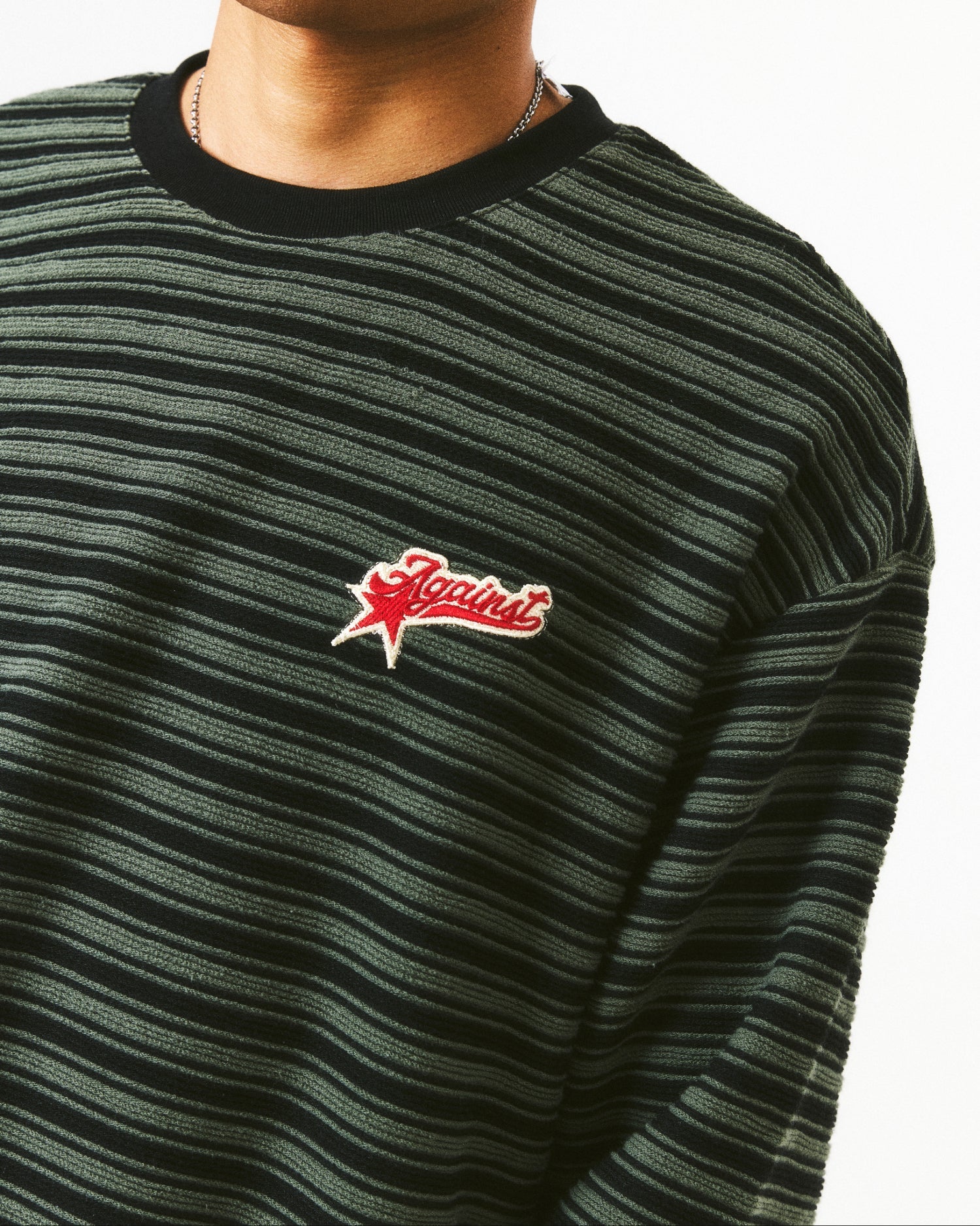 STRIPE STAR LOUNGE TEE GREEN - BEV C multi label store