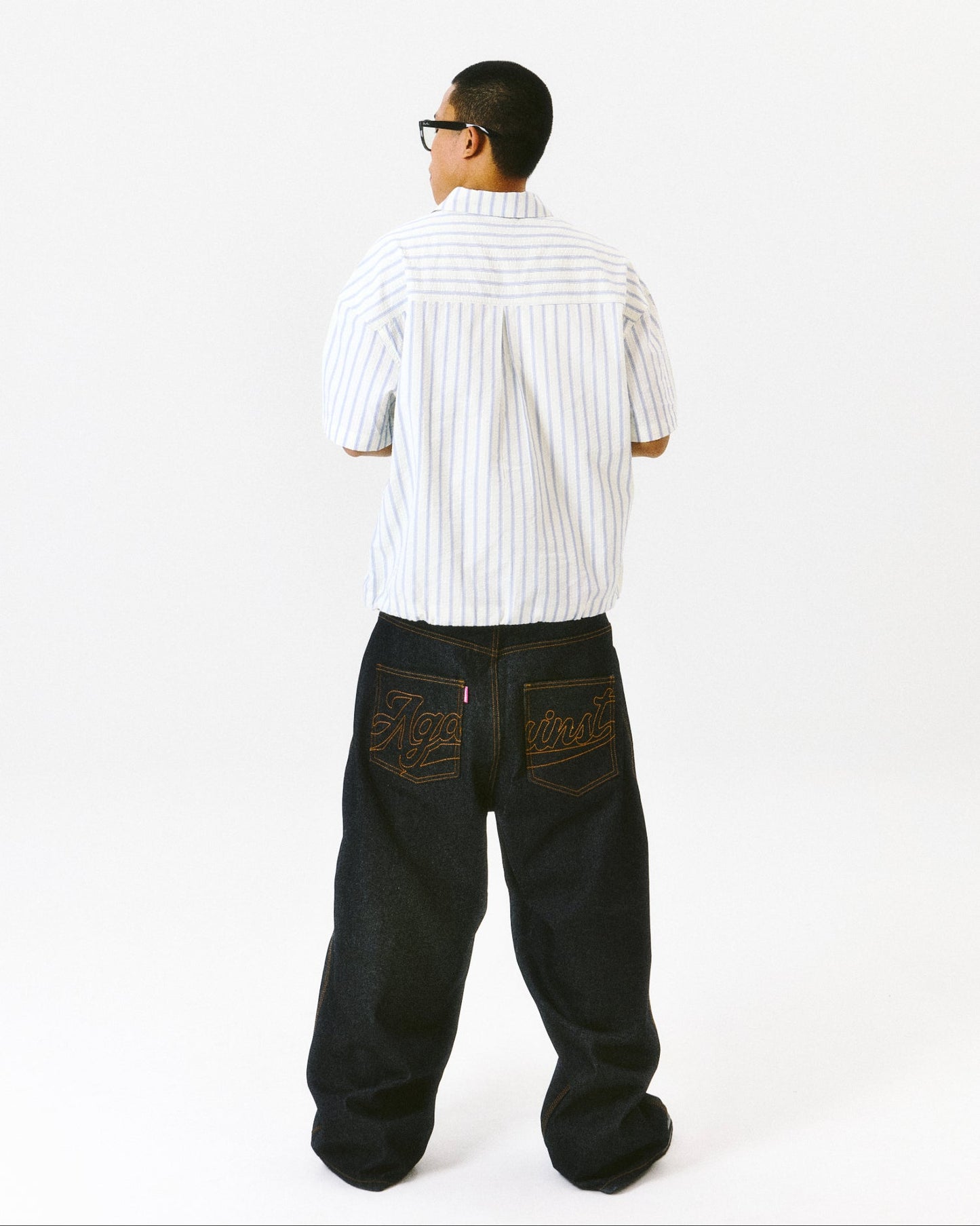STRIPE STANDARD SHIRT WHITE - BEV C multi label store