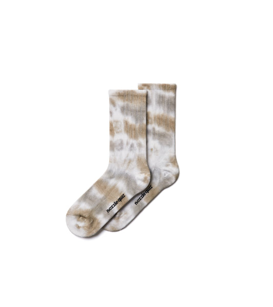 Spray Dye Crew Casual Socks - Drip Sand - BEV C multi label store