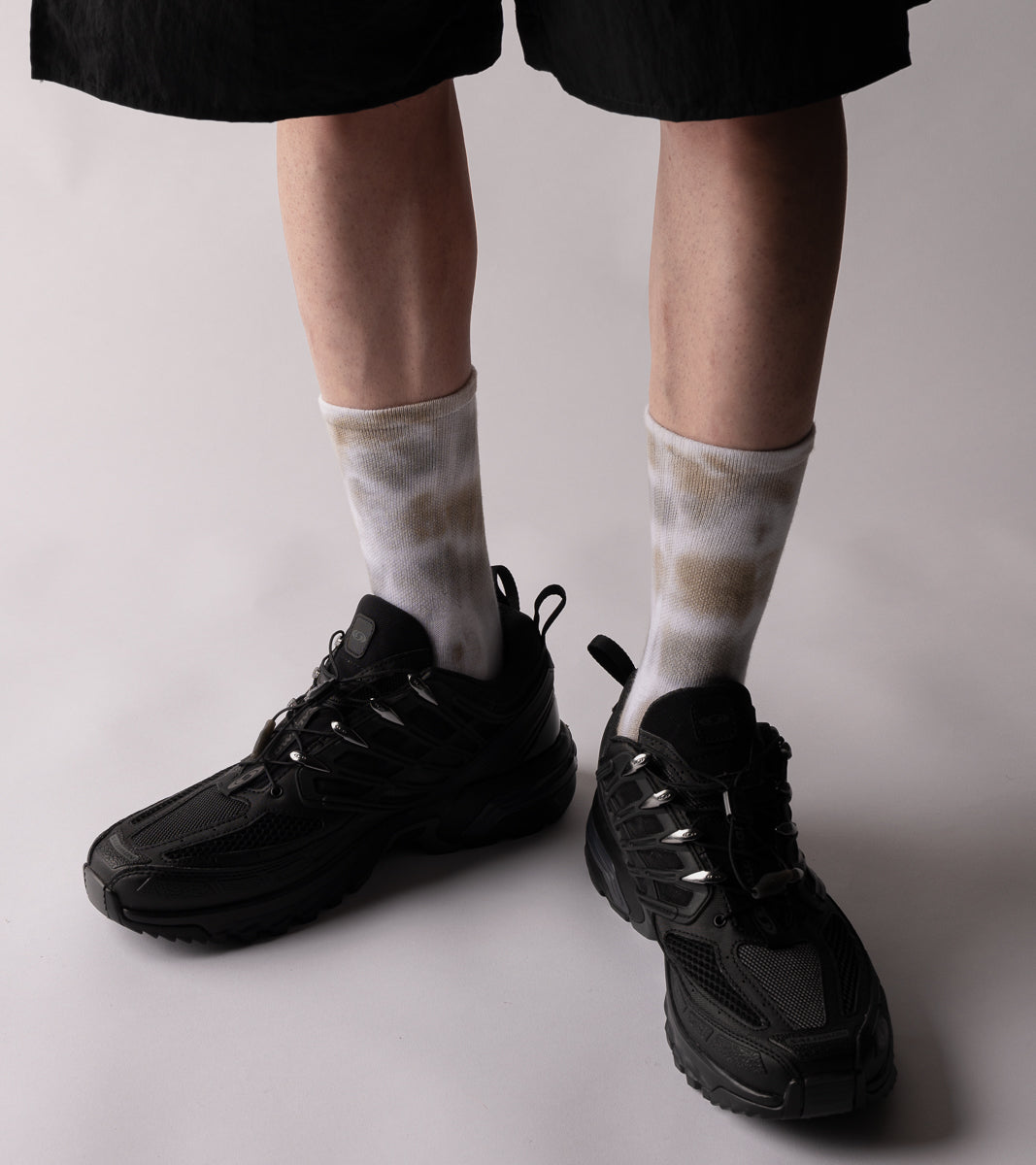Spray Dye Crew Casual Socks - Drip Sand - BEV C multi label store