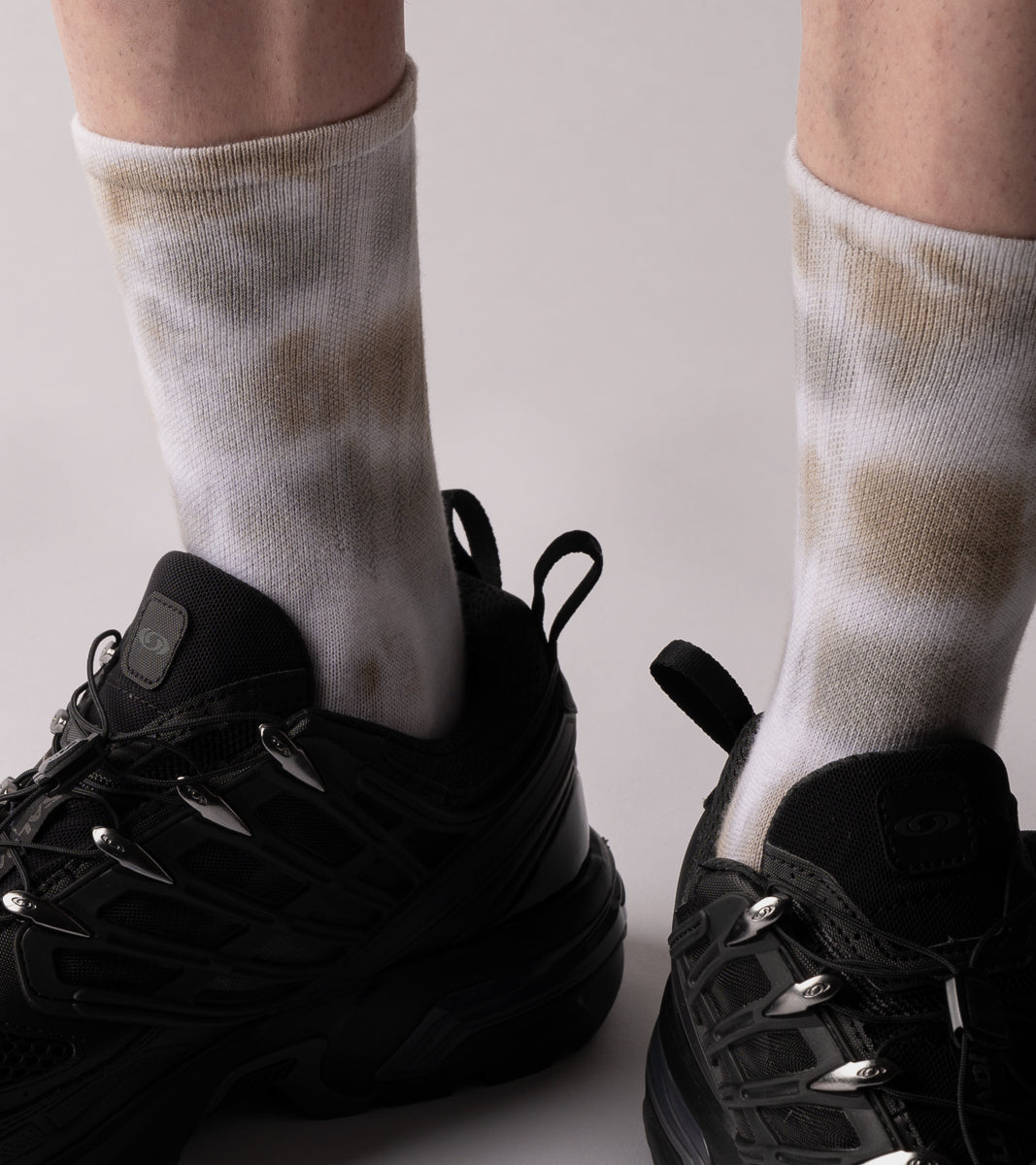 Spray Dye Crew Casual Socks - Drip Sand - BEV C multi label store