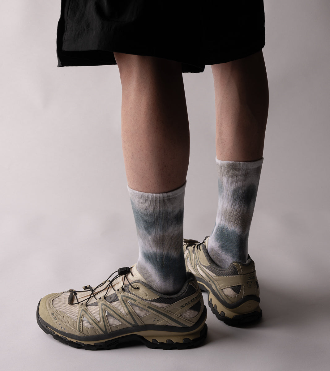 Spray Dye Crew Casual Socks - Drip Navy - BEV C multi label store