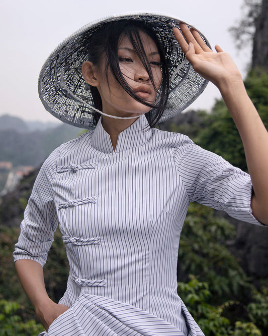 Áo Săm Dhoti (White Pinstripes) - BEV C multi label store