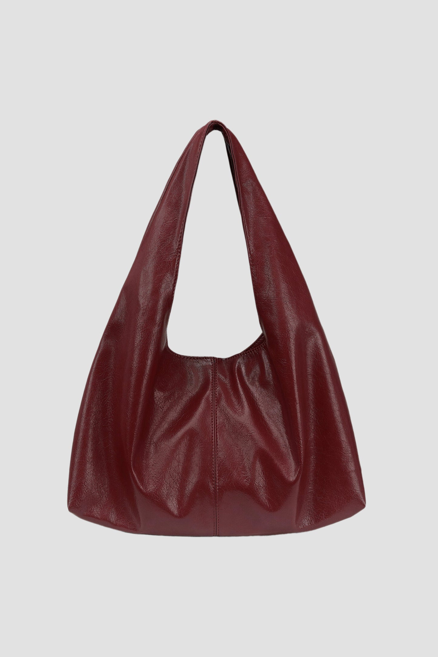 Triangle Leather Tote (Maroon) - BEV C multi label store