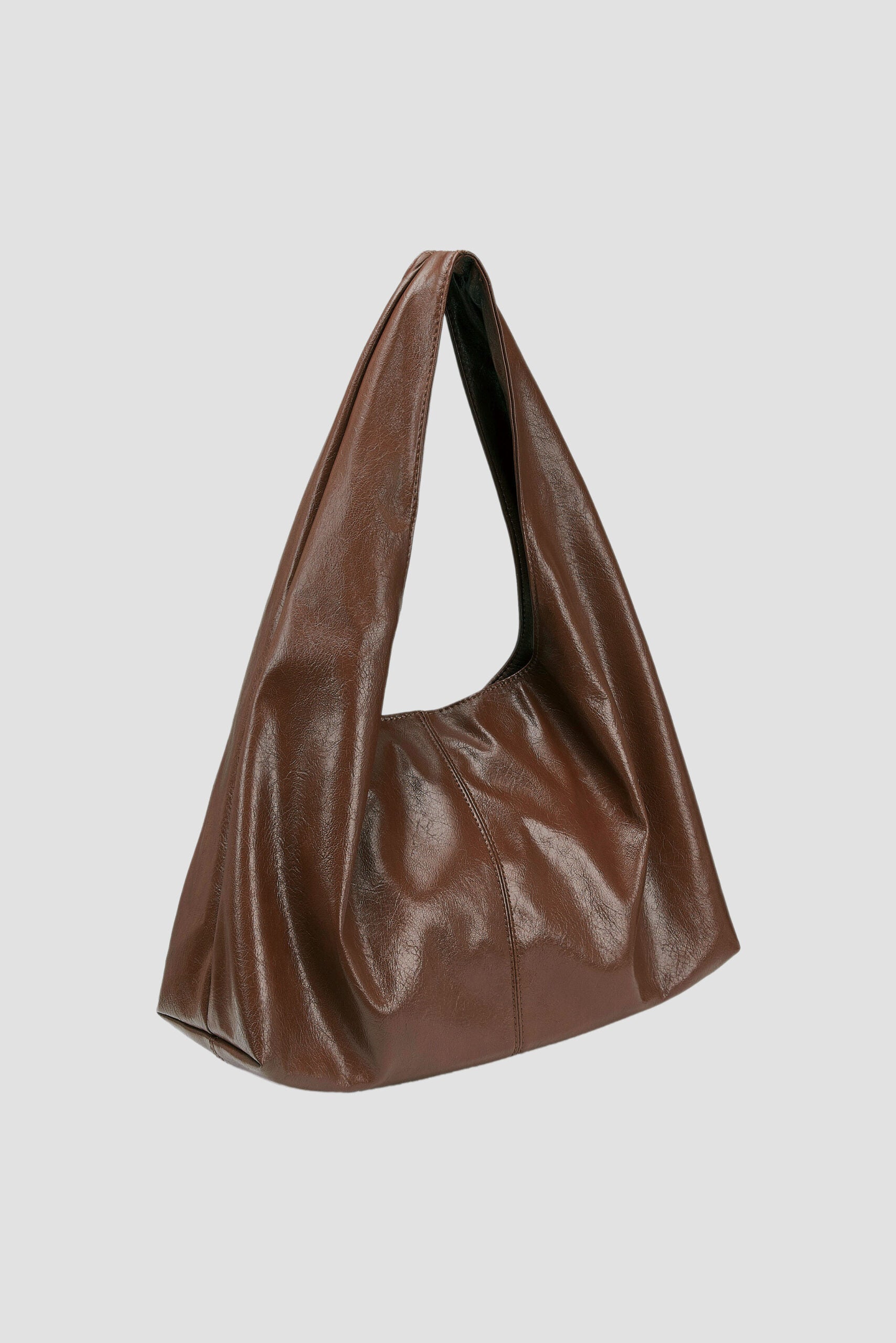 Triangle Leather Tote (Tan) - BEV C multi label store