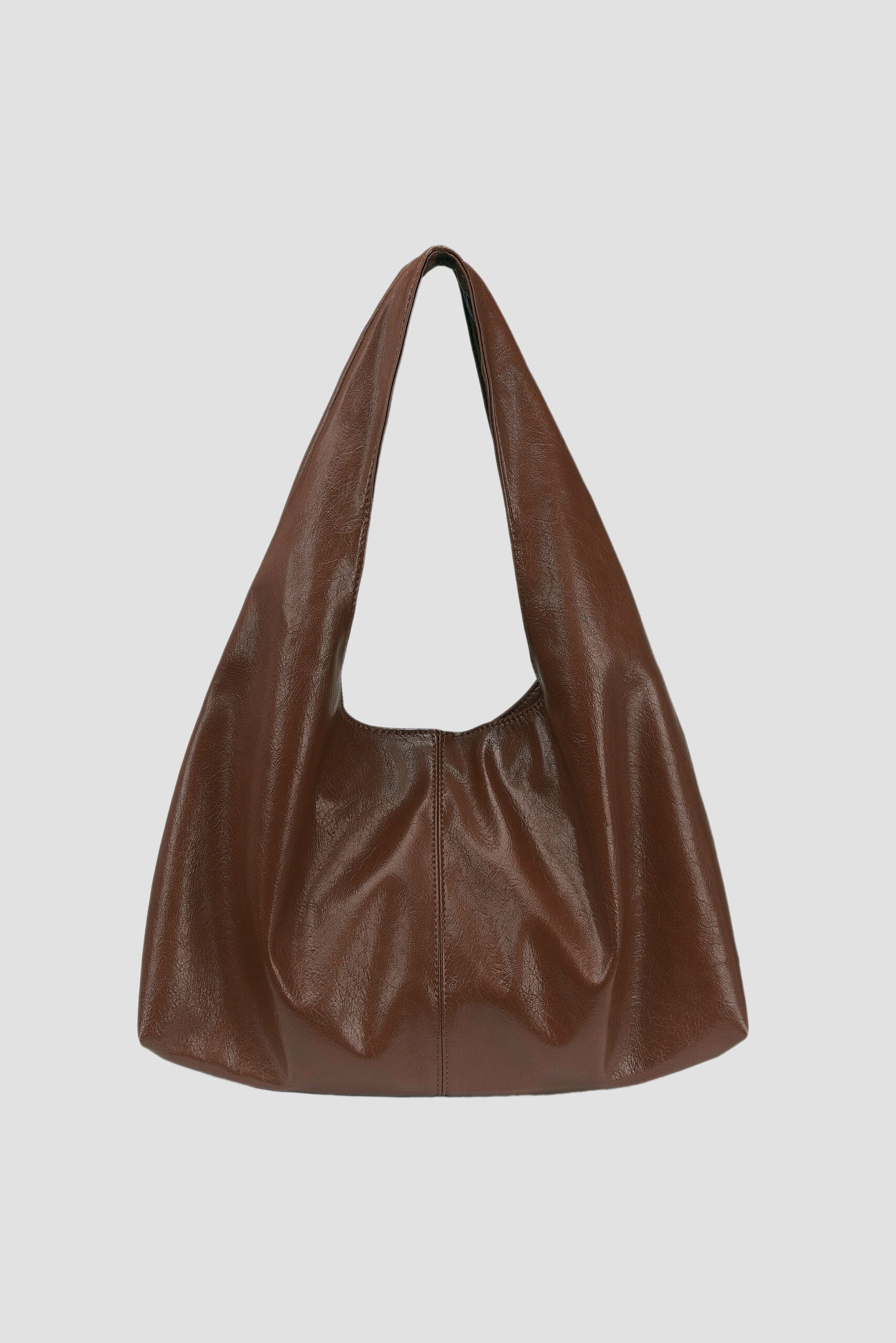Triangle Leather Tote (Tan) - BEV C multi label store