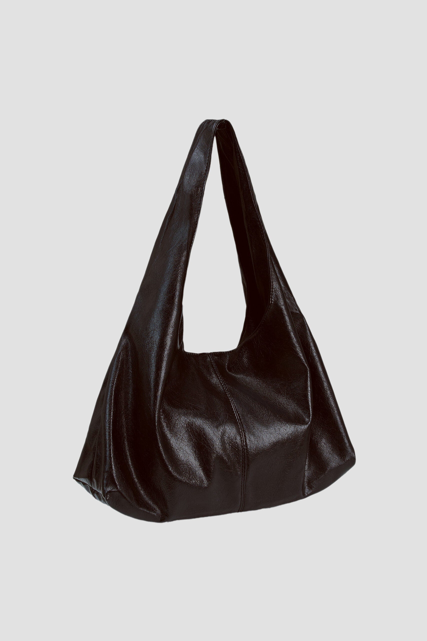 Triangle Leather Tote (Dark Brown) - BEV C multi label store