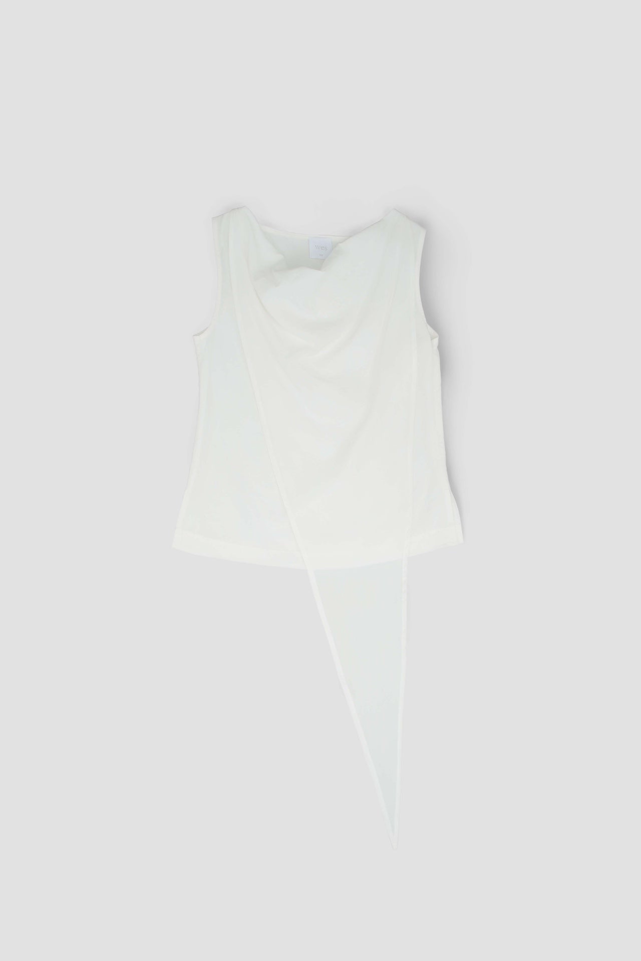 Triangle Neck-Scarf Tank Top (White) - BEV C multi label store