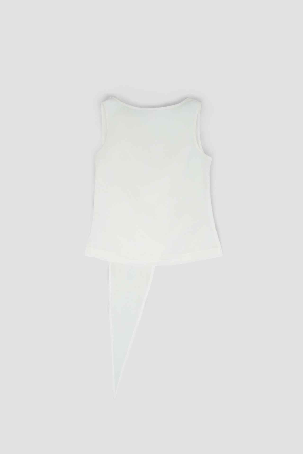 Triangle Neck-Scarf Tank Top (White) - BEV C multi label store