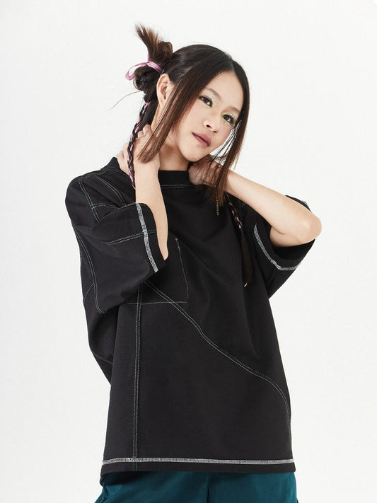 INSIDE OUT CHIC CUT TEE - BEV C multi label store