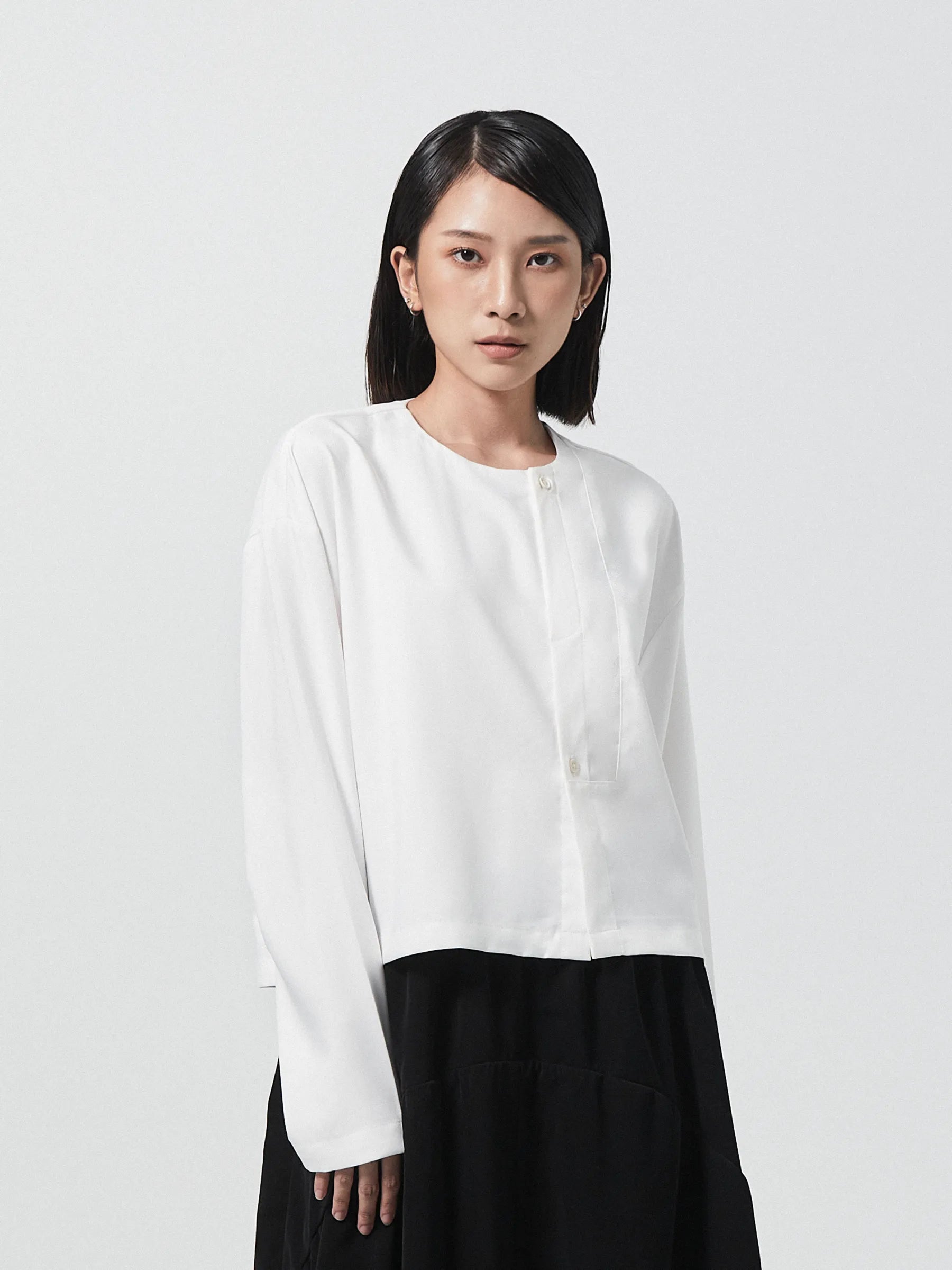 KAREEM PLACKET LONGSLEEVE SHIRT | WHITE - BEV C multi label store