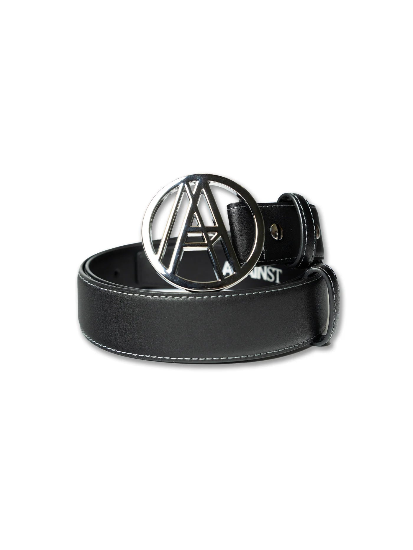 A LOGO LEATHER BELT
