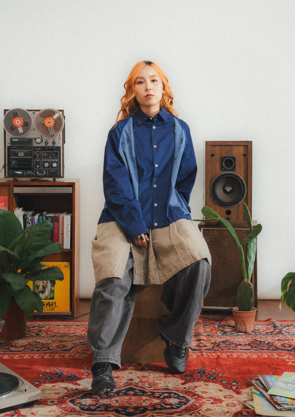 SPEAKER L/S SHIRT IN BLUE - BEV C multi label store