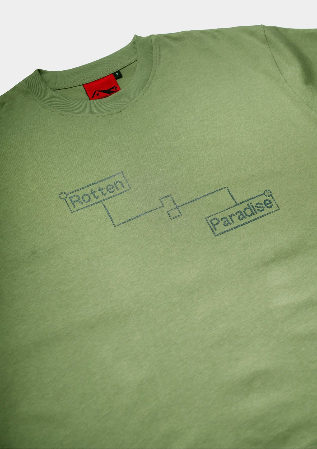 FREQUENCY CROPPED TEE IN GREEN - BEV C multi label store
