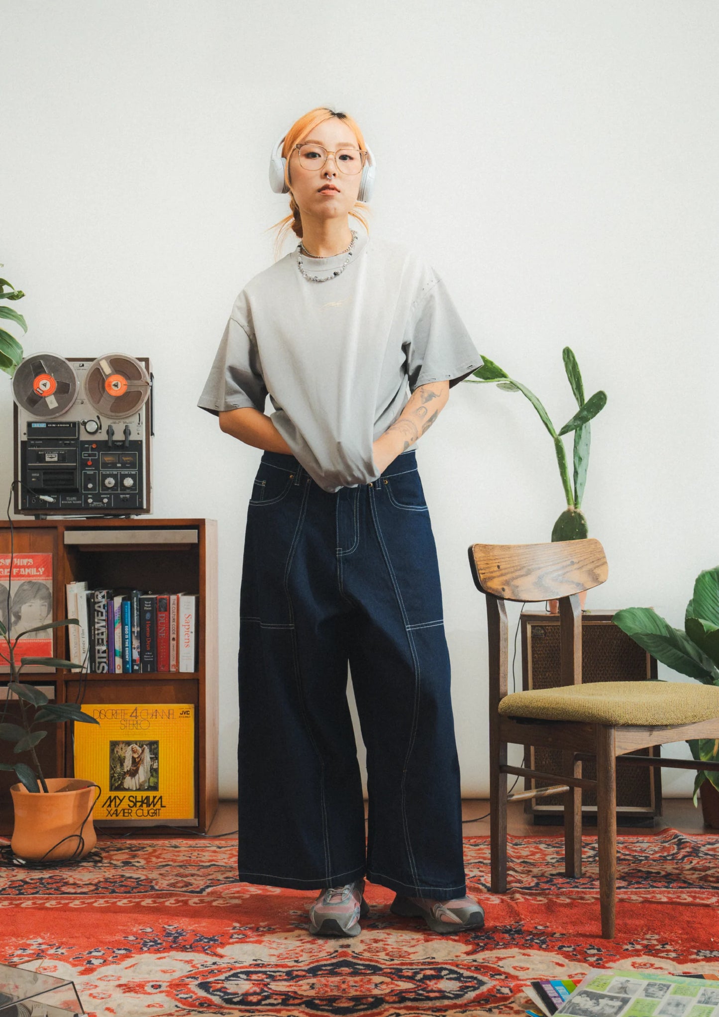 LONG DOUBLE KNEE JEANS - BEV C multi label store