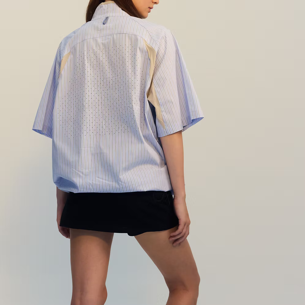 Half Snap Pullover Shirt (Blue Stripe) - BEV C multi label store