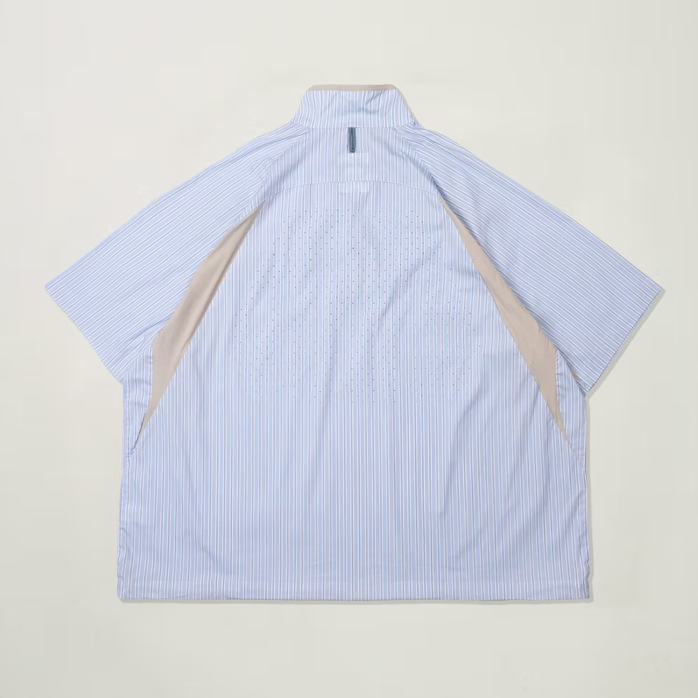 Half Snap Pullover Shirt (Blue Stripe) - BEV C multi label store
