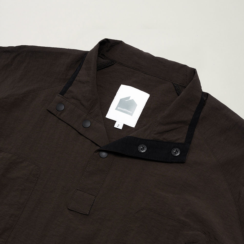 Half Snap Pullover Shirt (Umber) - BEV C multi label store
