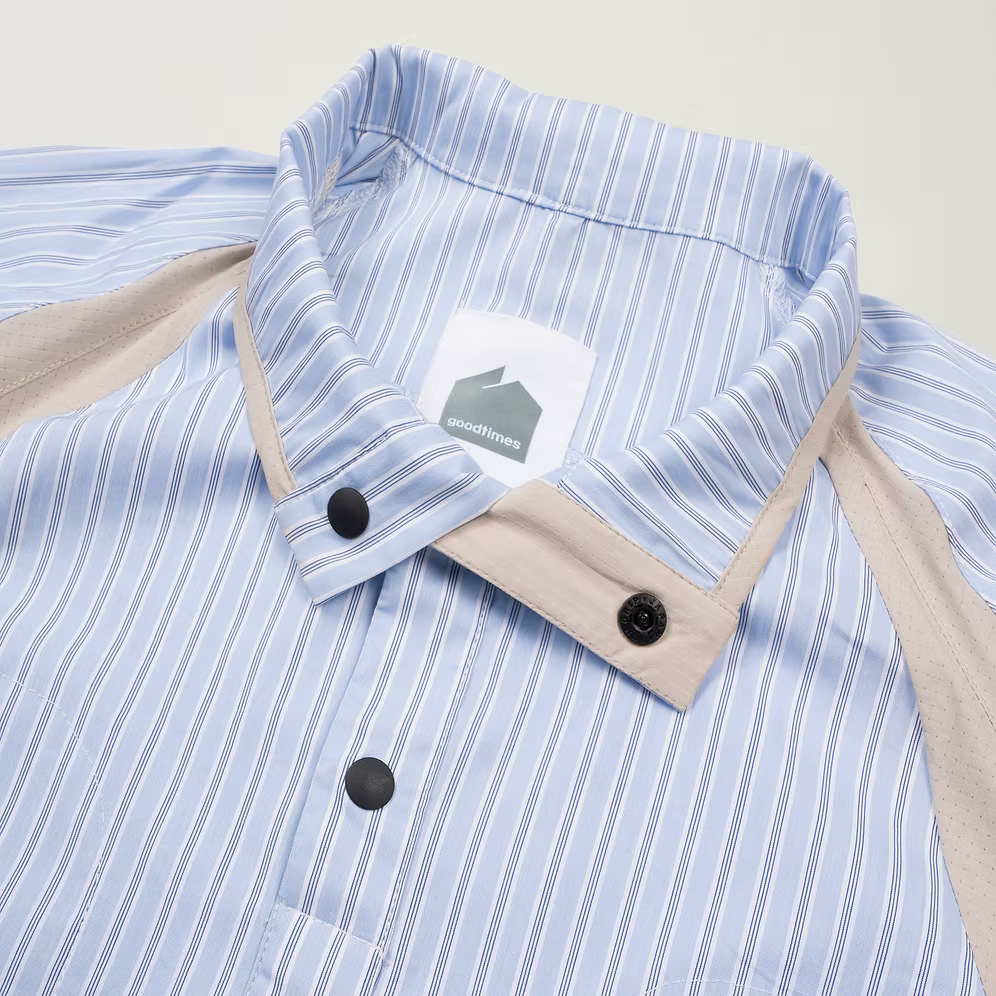 Half Snap Pullover Shirt (Blue Stripe) - BEV C multi label store