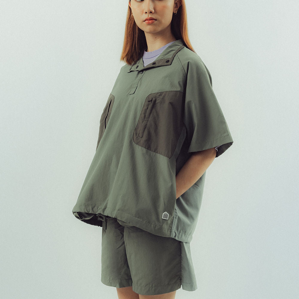 Half Snap Pullover Shirt (Moss Green) - BEV C multi label store