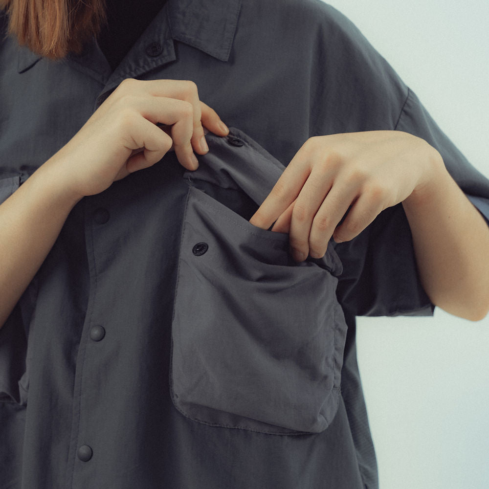 Explorer Pocket S/S Shirt (Stone Grey) - BEV C multi label store
