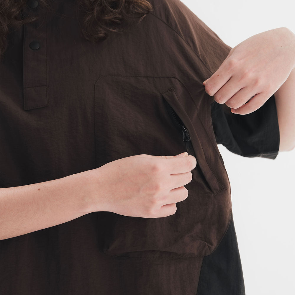 Half Snap Pullover Shirt (Umber) - BEV C multi label store