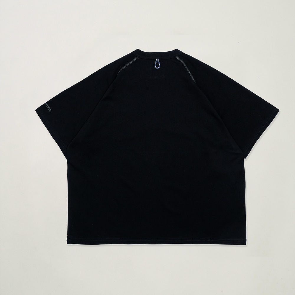 SORONA POCKET TEE - BLACK/Brown Line - BEV C multi label store