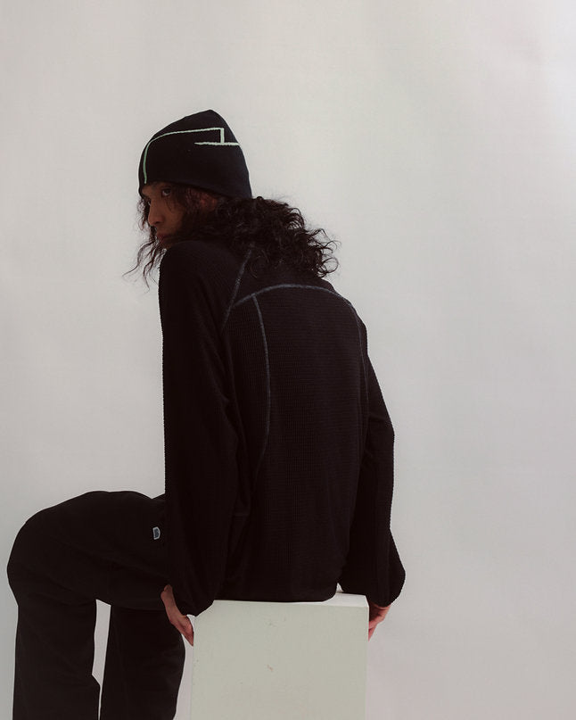 Beta Beanie (Black) - BEV C multi label store