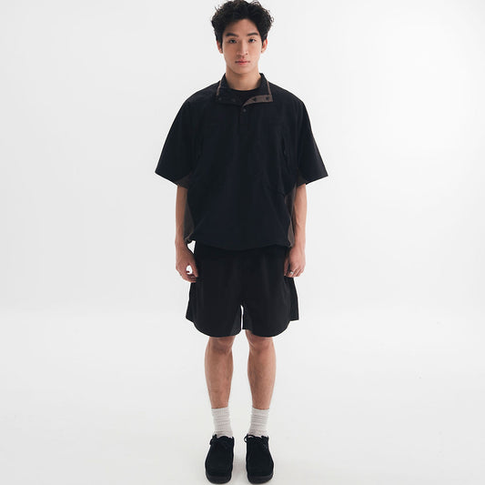Half Snap Pullover Shirt (Noir) - BEV C multi label store