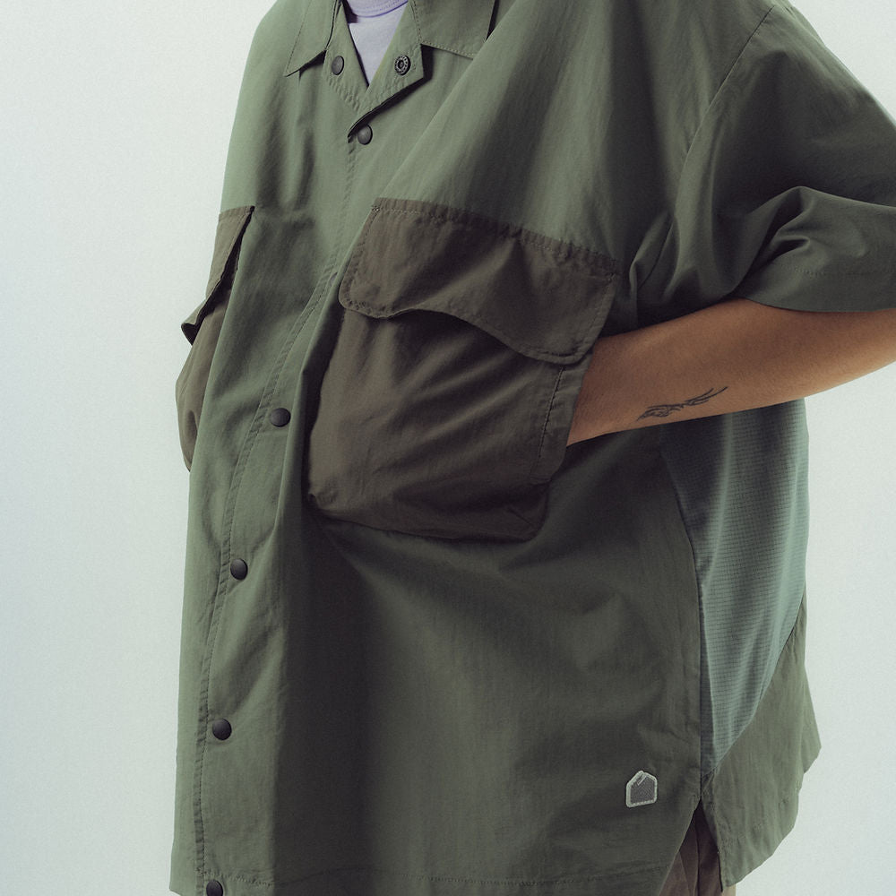 Explorer Pocket S/S Shirt (Moss Green) - BEV C multi label store
