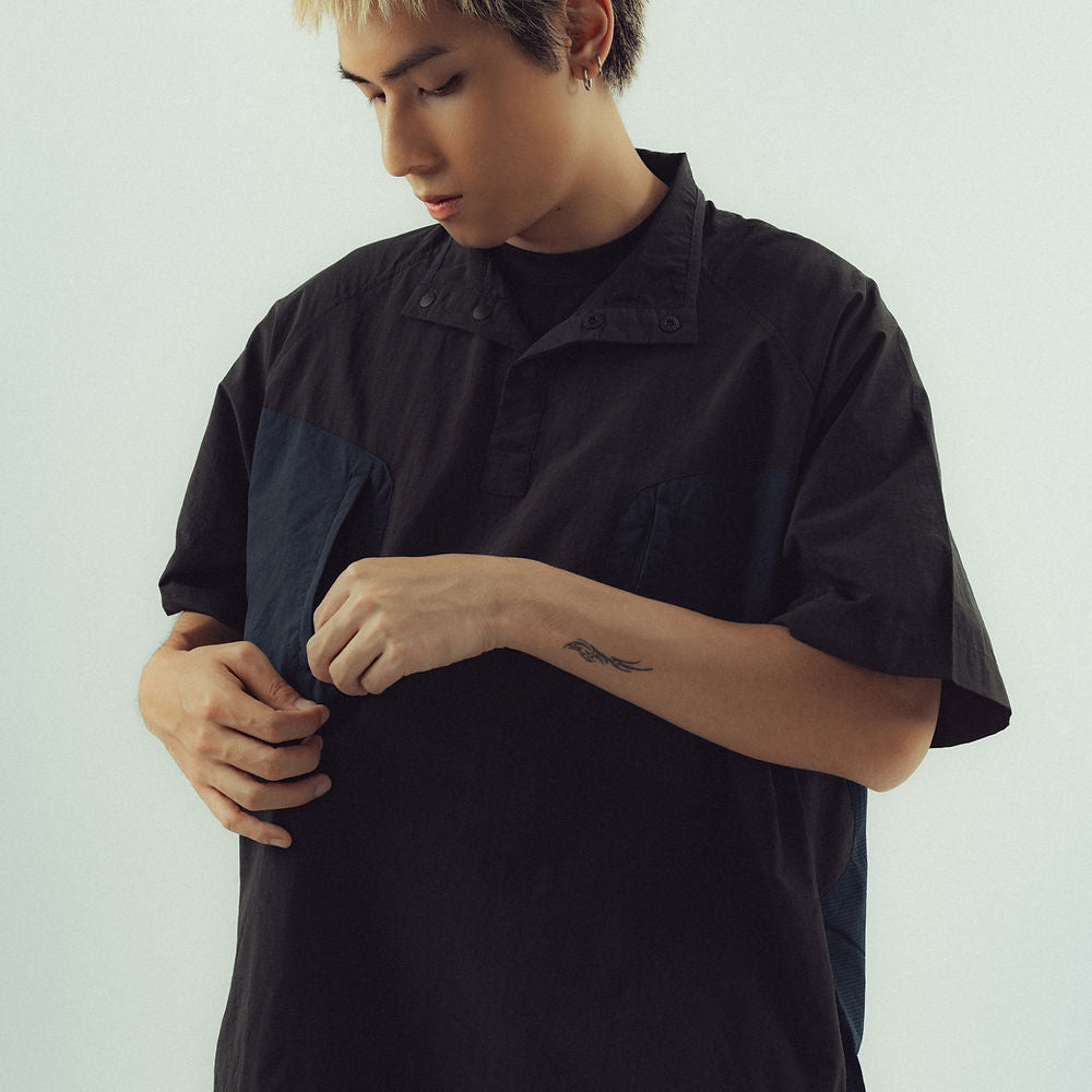 Half Snap Pullover Shirt (Midnight) - BEV C multi label store