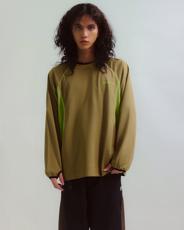 Lite L/S Tee (Olive Green) - BEV C multi label store