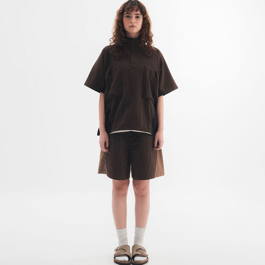 Half Snap Pullover Shirt (Umber) - BEV C multi label store
