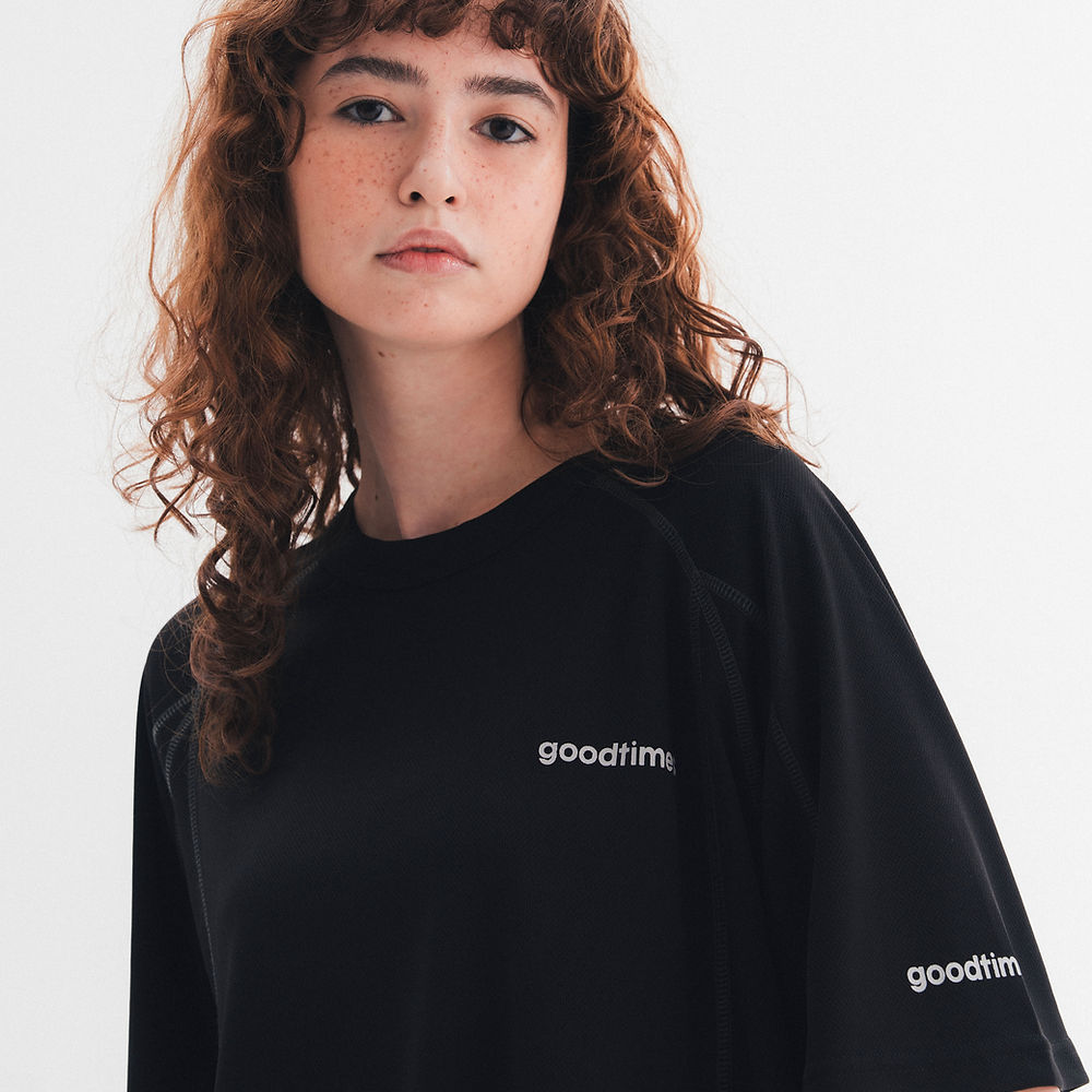 LITE SPLICE TEE - BLACK - BEV C multi label store