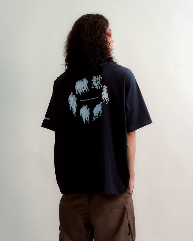 Circle Tee (Navy) - BEV C multi label store