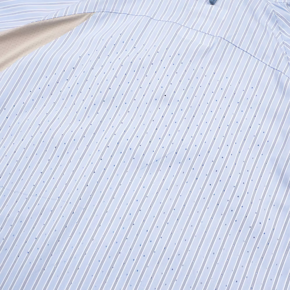 Half Snap Pullover Shirt (Blue Stripe) - BEV C multi label store