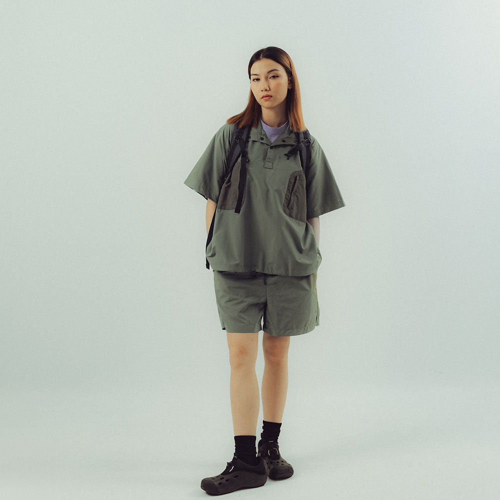 Half Snap Pullover Shirt (Moss Green) - BEV C multi label store