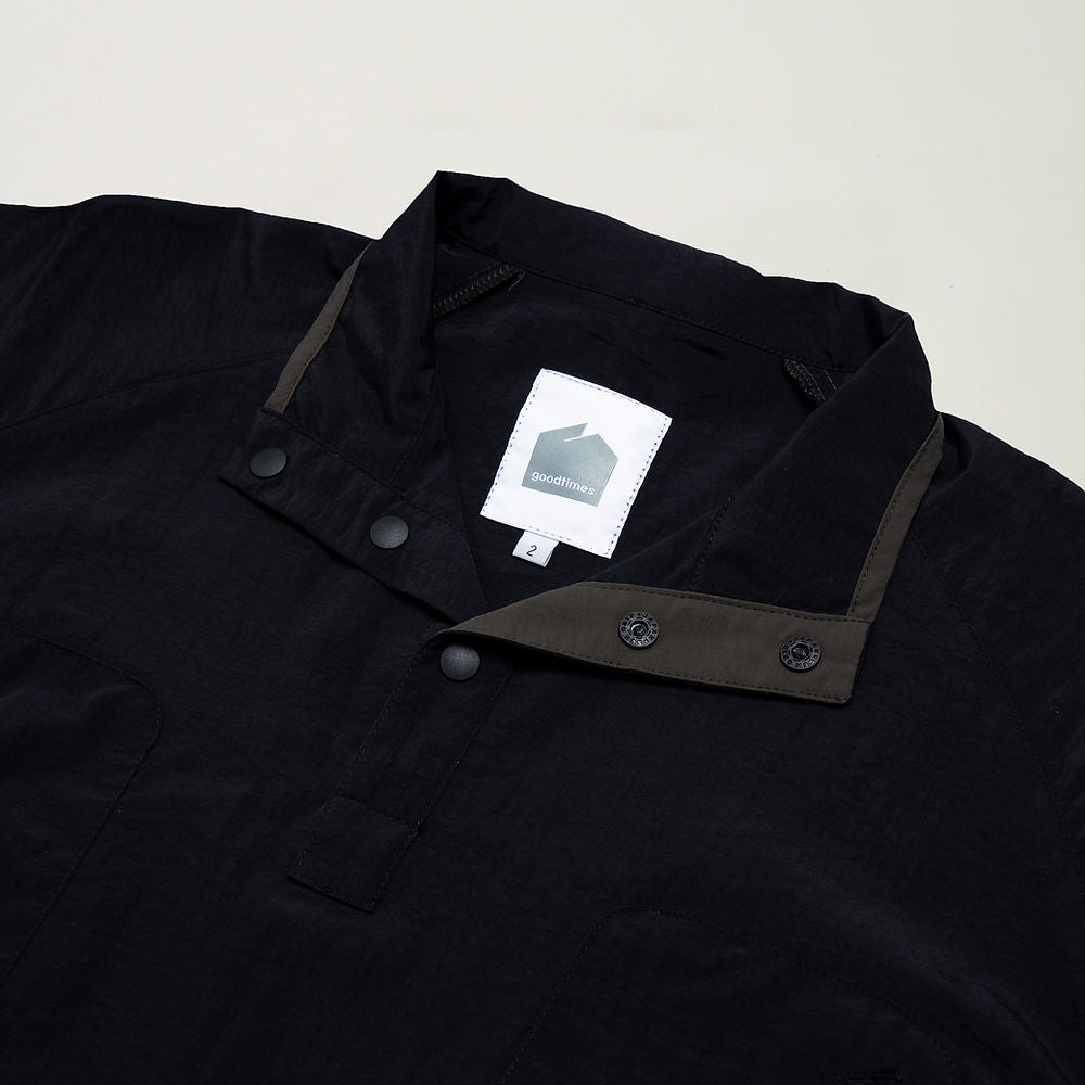 Half Snap Pullover Shirt (Noir) - BEV C multi label store