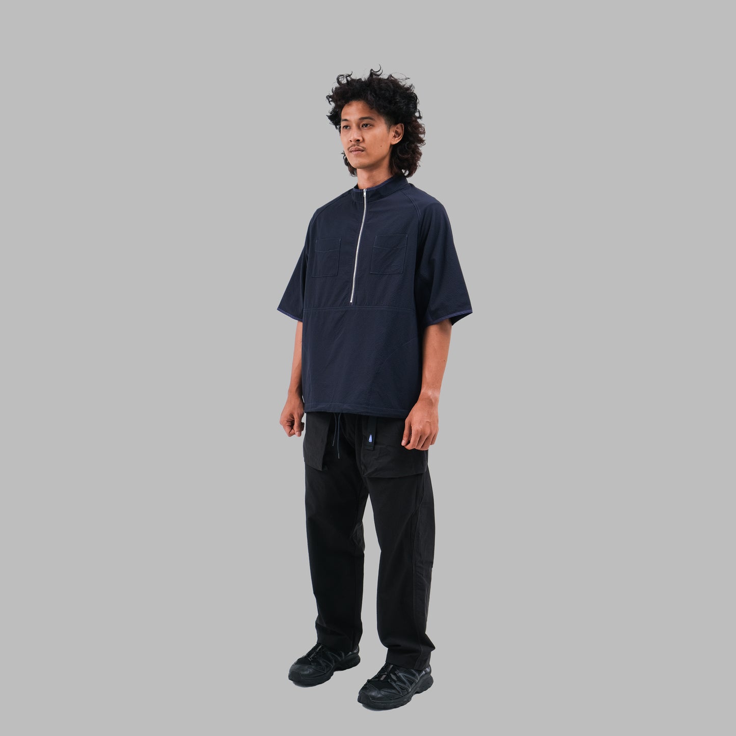 Pullover Halfzip / Sorona® Agile - Navy - BEV C multi label store