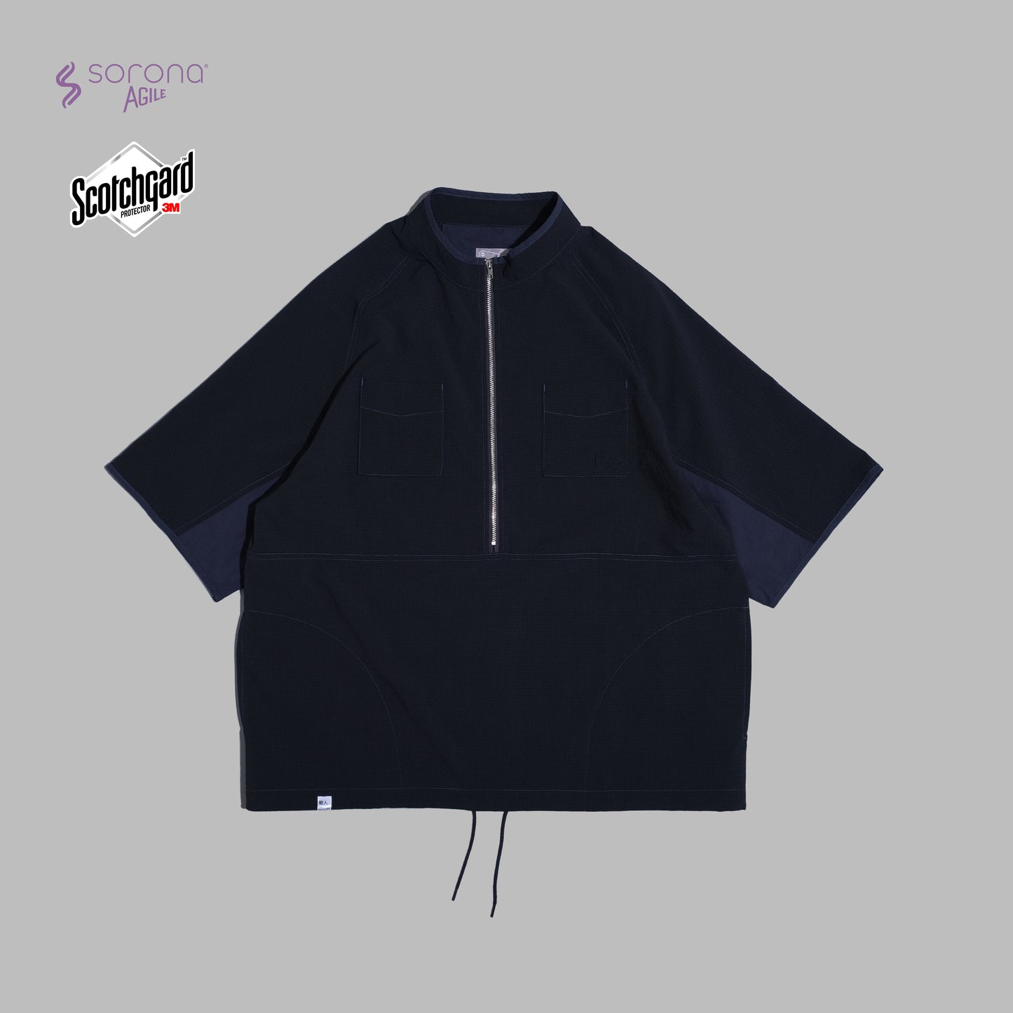 Pullover Halfzip / Sorona® Agile - Navy - BEV C multi label store