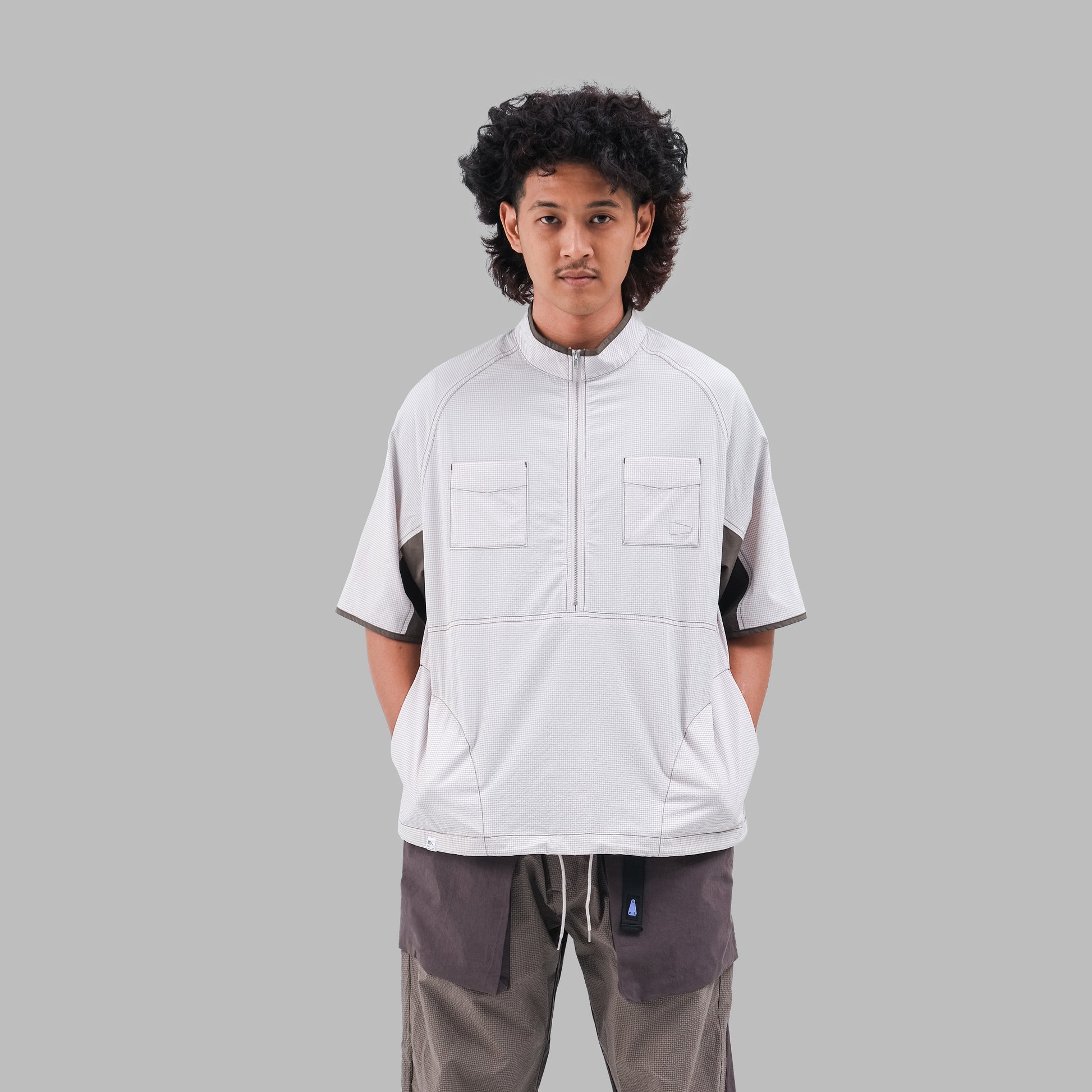 Pullover Halfzip / Sorona® Agile - Grey - BEV C multi label store