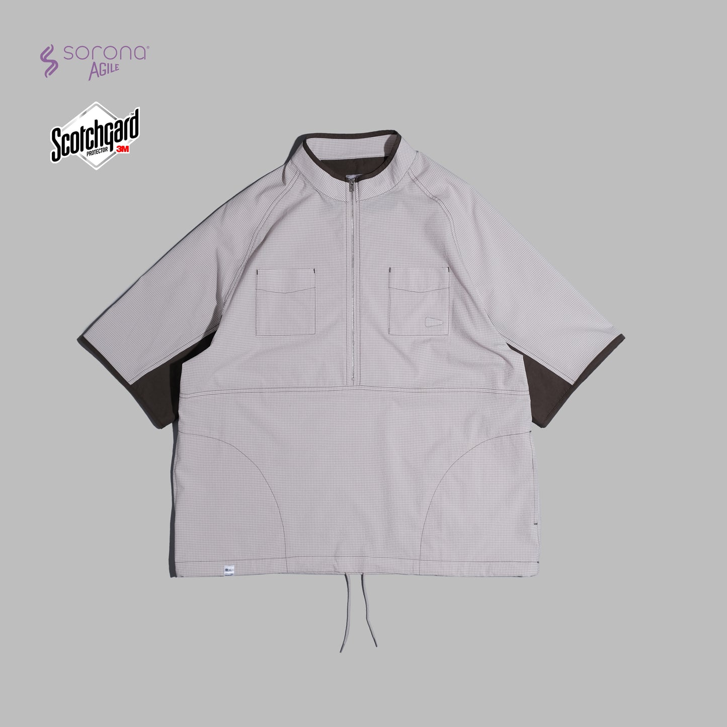 Pullover Halfzip / Sorona® Agile - Grey - BEV C multi label store