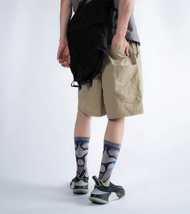 Khaki - Vrc utility shorts - BEV C multi label store