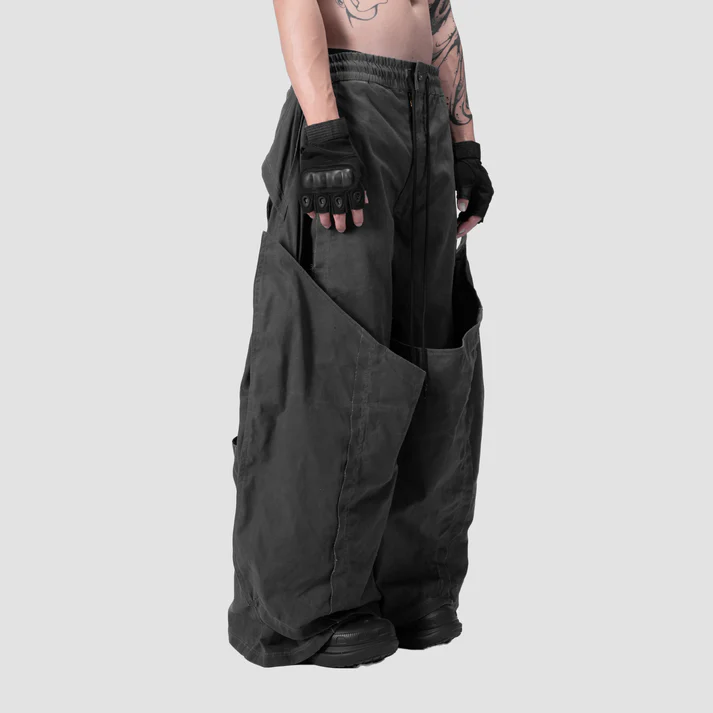 DOUBLE LAYER PANTS - GREY - BEV C multi label store