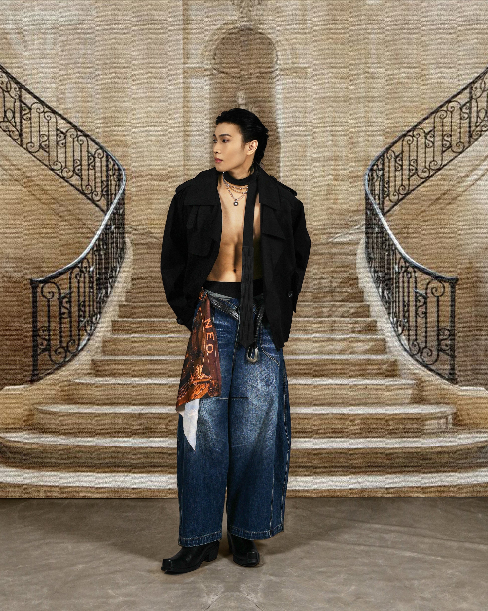 N E O VOL.2_CH.2 BALLOON PANTS - BLUE - BEV C multi label store